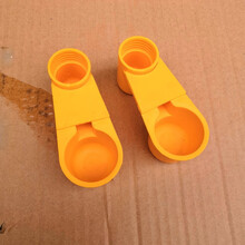 鸽子用品用具水壶双口导水器信鸽用品鸟用鹦鹉自动饮水器喂水鸽具 黄色导水器5个