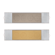 凤泉宣纸全绫精装蜡染宣纸已装裱挂轴书法空白卷轴四字瓦当横幅仿古半生半熟四言对联纸毛笔书法作品纸 32x130（整体尺寸）横轴一个 复古黄