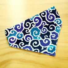 唐造宠物三角巾秋田柴犬项圈领结狗狗猫咪口水巾颈圈 蓝图腾三角巾 S-小型