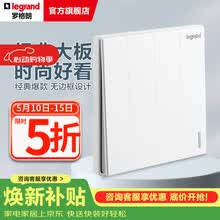 罗格朗（LEGRAND）开关插座面板 仕典系列玉兰白色86型暗装 四开单控 开关