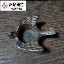 古董古玩收藏 老铁器麻雀小油灯造型可爱做工精致品相佳