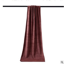 擦车毛巾大号棉吸水洗车布加厚擦车巾加大洗车毛巾 咖啡色60*160CM