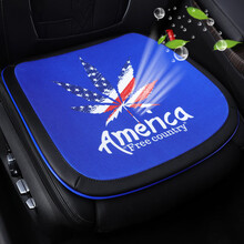 紫风铃夏季凝胶汽车坐垫3D透气立体蜂窝果冻座垫四季通用单片免捆绑防滑家用办公单个餐椅垫M18 1-枫叶蓝