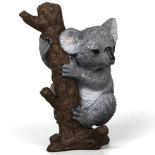 Mechile仿真动物模型动物园玩具套装儿童认知奶牛考拉马羊驼 考拉