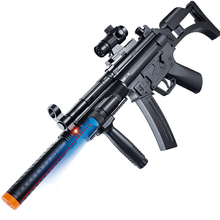 儿童玩具枪男孩电动冲锋枪红外线酷炫音乐声光枪小孩模型玩具2-3-5-6岁 8013(送三节电池)