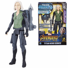 孩之宝（Hasbro） 漫威公仔贴面机耳扣业务银行内童玩具手办+ 黑寡妇电能英雄人物公仔E0614