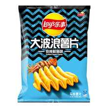 超市	乐事（Lay's）休闲零食 大波浪薯片铁板鱿鱼味  135克