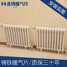 北铸 铸铁暖气片家用防熏墙水暖散热器卫生间壁挂式采暖散热片 雪花白 高700mm*中心距600mm口径6分