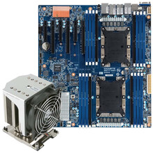 技嘉MD71-HB0 双路3647服务器主板C622 双万兆千兆 IPMI集显SAS 三卡x16全速 主板+散热器*2