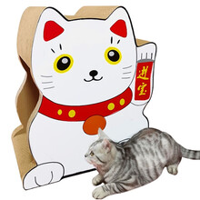 猫抓板大号 瓦楞纸猫窝玩耍磨爪子特大号猫爪板猫屋猫树洞招财猫大型猫房子猫咪磨爪器 招财猫