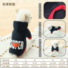 狗狗衣服秋装猫咪泰迪比熊博美小型犬幼犬法斗柯基小狗宠物秋冬装 (冬款)上青超超狗带帽 M(建议5-7斤背长29胸围44)