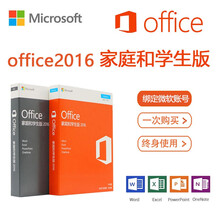 微软正版office办公软件office2016/2019家庭和学生版终生版/比365版划算 2016家庭学生版实物 win版 无票