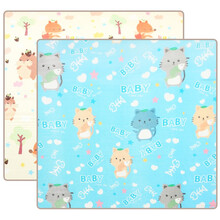 zak! 爬行垫野餐垫双面XPE整张宝宝爬行垫加厚婴儿童家用泡沫地垫子整张客厅 BABY猫200*180*1.0cm