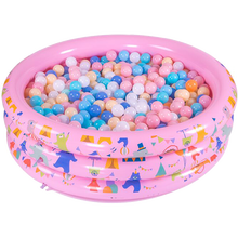 充气婴儿球池 海洋球波波球决明子玩具球池 儿童洗澡儿童 游泳池浴盆 130cm粉色球池加100海洋球