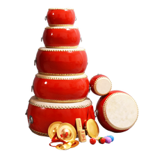 派尼美特 牛皮大鼓堂鼓玩具鼓儿童鼓幼儿园小鼓打击乐器 8寸牛皮鼓26*17cm