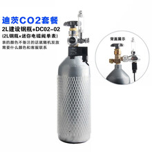 山东建设钢瓶CO2套装水草二氧化碳瓶减压表电磁阀水草缸迪茨表满气套装 2L钢瓶+迪茨02-02