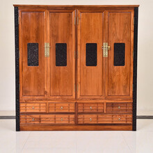 承古堂红木家具缅甸花梨（学名：大果紫檀）全实木云纹大衣柜中式衣橱仿古四门顶箱柜卧室储物柜 tg 大衣柜：长215*宽60*高223cm