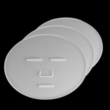 海藻面膜模型托盘工具免调模具diy模板美容院自制硅胶可反复使用 硅胶面膜托3个