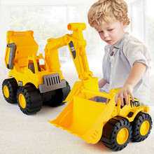 泰芬乐 大号挖掘机挖土机玩具沙滩挖沙玩沙装载土铲车耐摔工程车推土车翻斗车男孩模型玩具礼物677-28
