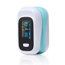 江医生血氧仪指夹式脉搏血氧饱和度检测仪 家用便携式指脉氧夹 心率监护监测仪 薄荷绿 标配+电池+挂绳