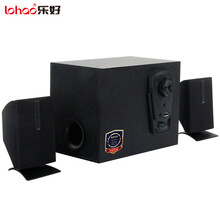 【京东快运】乐好（LOHAO）2.1电脑多媒体蓝牙usb低音炮音响手机APP遥控微信收款播报木质音箱 309黑色（4吋低音）