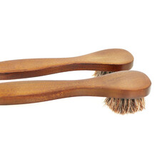 先知（Xianzhi） 鞋软毛刷子猪鬃毛刷实木皮鞋刷皮革刷、猪毛软刷 包包上光刷 马毛鞋刷鞋油 长柄圆头马毛刷1个