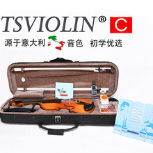 台氏（Tsviolin）仿古哑光考级小提琴 初学者手工儿童演奏成人乐器实木制作儿童小提琴乐器 3/4尺寸身高145cm以上适用