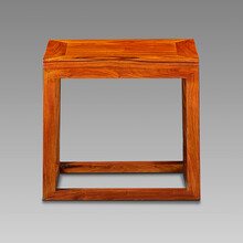 贡艺名居 红木家具非洲花梨（学名：刺猬紫檀）实木板凳小矮凳子新中式长条凳沙发椅凳换鞋凳 短凳(48*35*45)