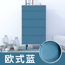 三青 现代水性木器漆 木器家具翻新漆 调色净味防水防霉耐擦洗彩色涂料 0.5L 欧式蓝