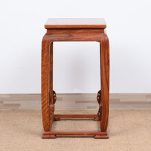 苏汀小镇红木家具非洲花梨（学名：刺猬紫檀）皇冠椅三件套靠背椅子 中式实木太师椅休闲椅办公室会客圈椅 茶几：长50*宽38*高74CM