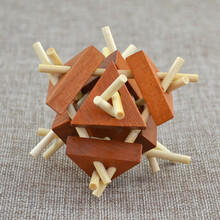 孔明锁 鲁班锁 木制幼儿园学生儿童拆装成人力玩具礼物鲁班球 十二金钗