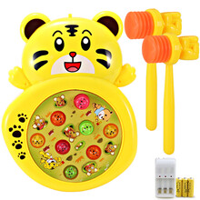 育儿宝 电动打地鼠玩具婴儿幼儿敲击一两岁宝宝女孩男孩1-2-3岁 小虎打地鼠【充电版】