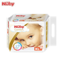 Nuby（努比）纸尿裤 婴儿尿不湿 超柔贴身超薄透气纸尿裤 男女宝宝尿不湿学步裤尿裤 XL码24片【13kg以上】