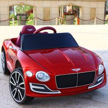 宾利儿童电动汽车儿童四轮电动车可坐大人遥控1-7岁男孩女孩宝宝玩具汽车四驱+摇摆+遥控+蓝牙+双电瓶 烤漆红色
