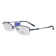 精工 （SEIKO）H1061眼镜框男近视镜钛架半框眼镜架H01061眼镜架 蓝色C70 配康耐特1.67非球面镜片
