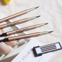NOVO眉笔防水持久细头初学者防汗细芯学生旋转眉笔立体 03浅咖啡