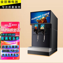 可乐机商用小型可乐糖浆冷饮机现调汉堡店三阀自助碳酸饮料机 双阀曜夜黑色可乐机【平头款】