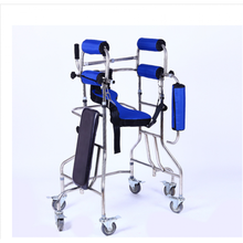 老人助行器偏瘫康复学步车老年人走路辅助器助力架行走器四脚拐杖 白色 成人6轮