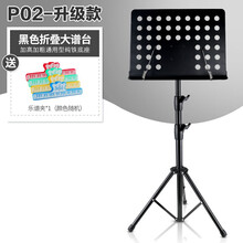 阿萨娜丝乐谱架可升降型曲谱架大乐谱架古筝二胡古筝琴谱架吉他小提琴谱台 升级版P02（加高1.8米）黑色+乐谱夹