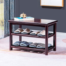 艺铭天下红木家具血檀（学名：染料紫檀）鞋架实木新中式客厅玄关换鞋凳鞋柜矮凳长凳换鞋架 鞋架：长60*宽32*高42cm