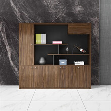 晓黎总裁柜老板柜办公家具文件柜收纳大空间落地资料档案储物柜 八门书柜3.2*0.4*2.0米