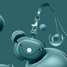 科创伟 小米降噪耳机pro保护套flipbudspro保护壳个性潮牌网红男女款 小米降噪耳机Pro 素皮耳机包绿色+挂绳