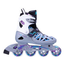 美洲狮（COUGAR） 滑冰鞋可调成人轮滑鞋 欧盟品质 男女款溜冰鞋 成人款 308N 银紫(仅鞋) M(37-40码)