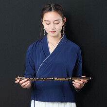 伶吟专业演奏一节紫竹笛子乐器横笛全素紫竹笛专业演奏笛一节素笛 F调