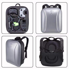 适用于大疆DJI FPV铝箱收纳包 穿越硬壳双肩背包畅飞版套装手提防水安全箱盒单肩保护罩无人机配件 FPV 免拆桨叶PC硬壳包/金属灰