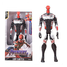 声光版可动复仇者联盟3蜘蛛侠绿巨人美国队长钢铁侠玩具人偶礼物 蜘蛛侠（新版）