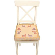 瑞典Ekelund 北欧小马椅垫 全棉双面椅套海绵芯带绑带可拆洗坐垫 小马椅垫双面图案 椅垫带海绵43*43cm