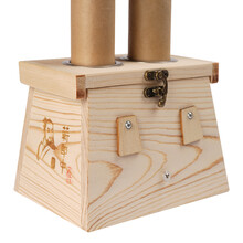 蕲郎中 4cm雷火灸艾条艾灸盒木质随身灸家用温灸大木制仪器 雷火灸两孔木灸盒