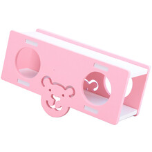 仓鼠玩具用品小窝冬天保暖别墅房子金丝熊木质屋子小仓鼠跑轮秋千 跷跷筒（粉色）