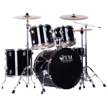 一秒（ONESECOND）架子鼓成人五鼓三镲儿童专业爵士鼓5鼓3镲4镲5镲初学者练习教学+鼓凳鼓棒 升级款5鼓3嚓黑色（黄铜镲）